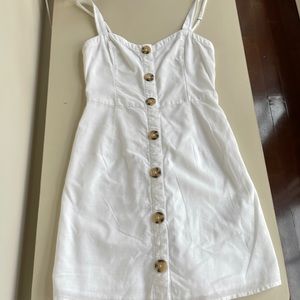 Abercrombie and Fitch White Sundress Elastic Back Corset